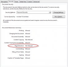 Acrobat security settings