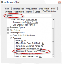 Detail Property Sheet dialog