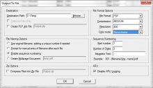 Output to File dialog